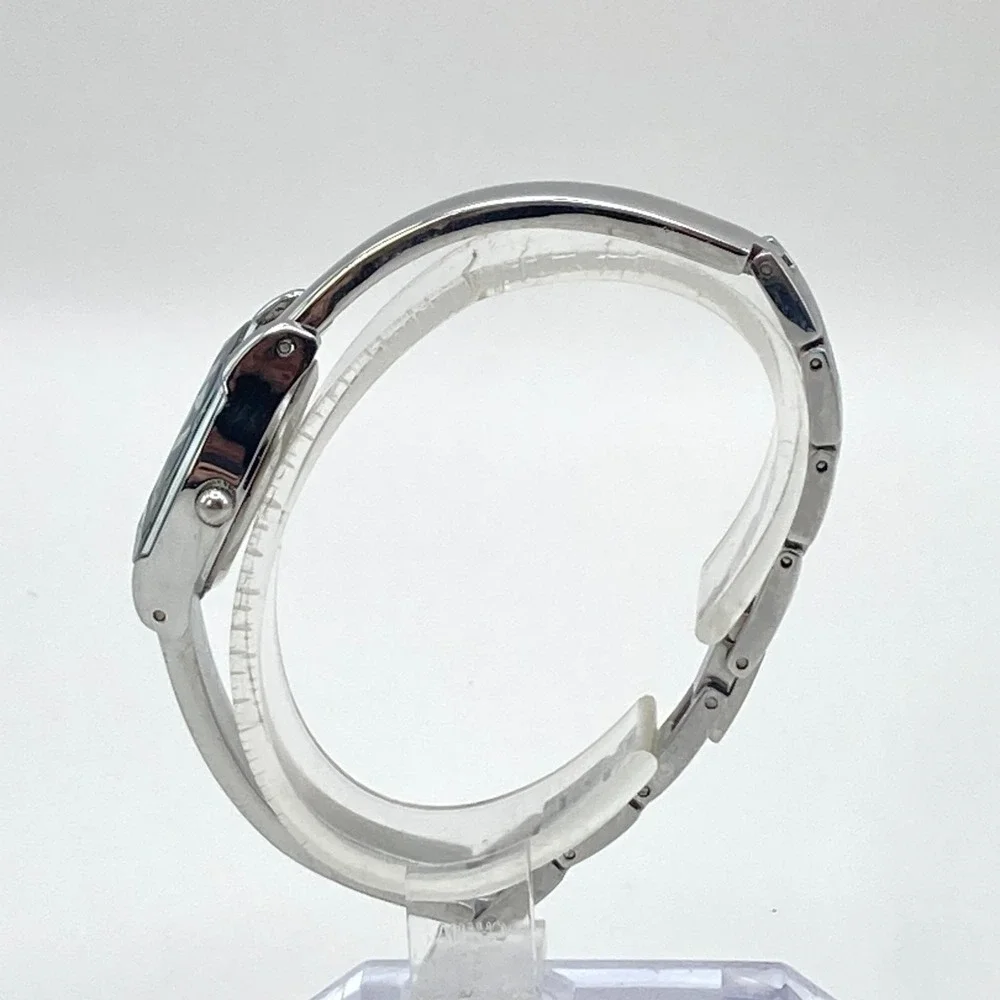 Armitron Diamond Women's Watch Silver Tone 23mm Black Faceted New Battery 6.25